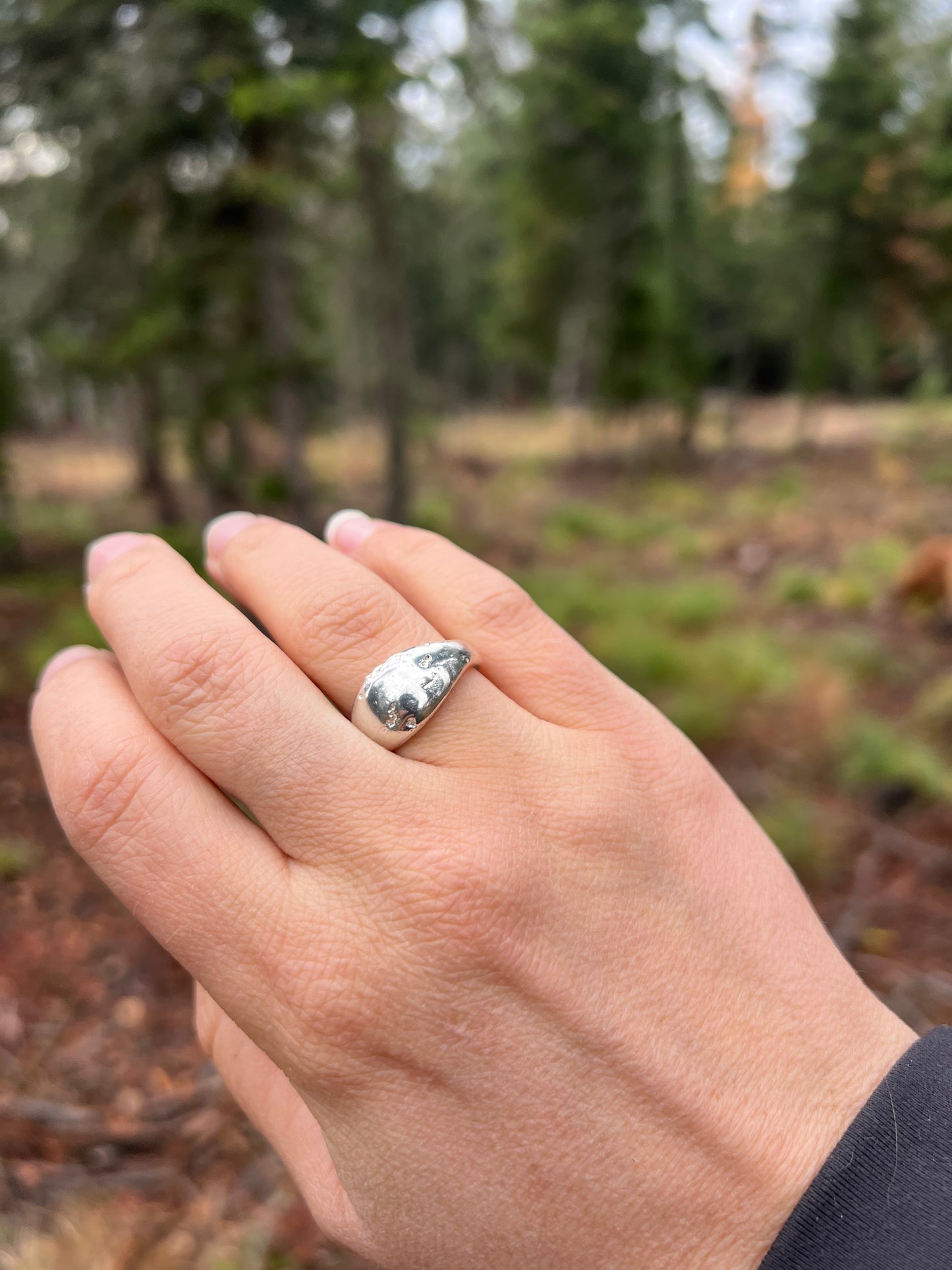 Sterling silver dome ring
