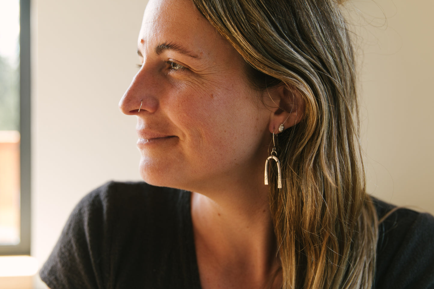 Thick Oxbow Earring