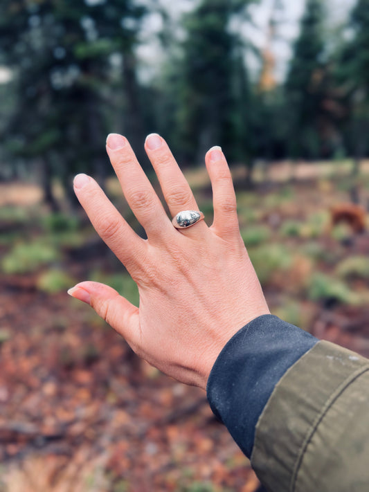 Sterling silver dome ring