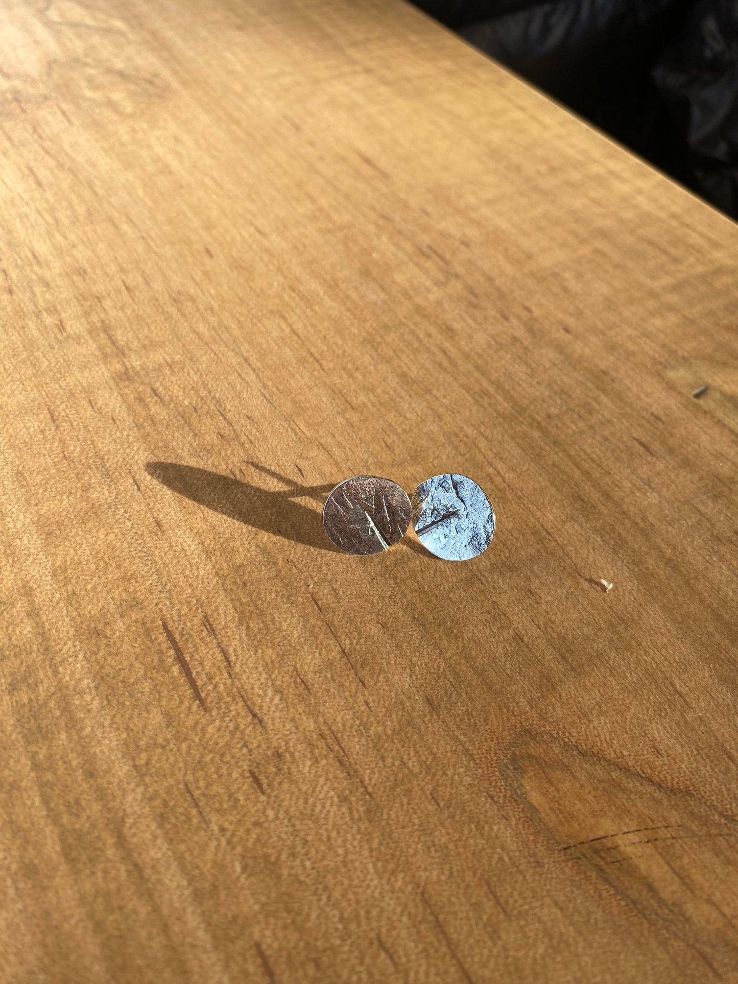 Stamped Silver Studs