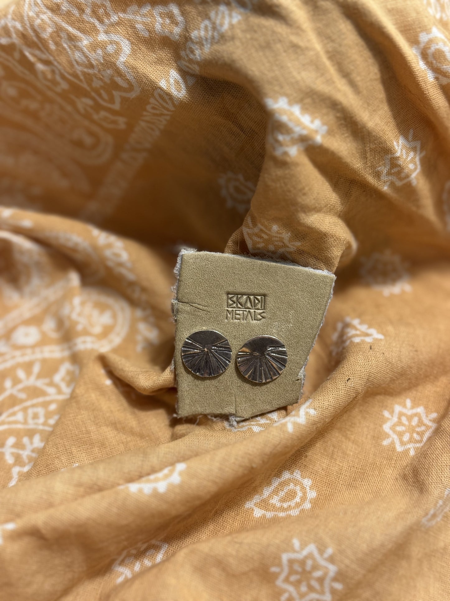 Stamped Silver Studs
